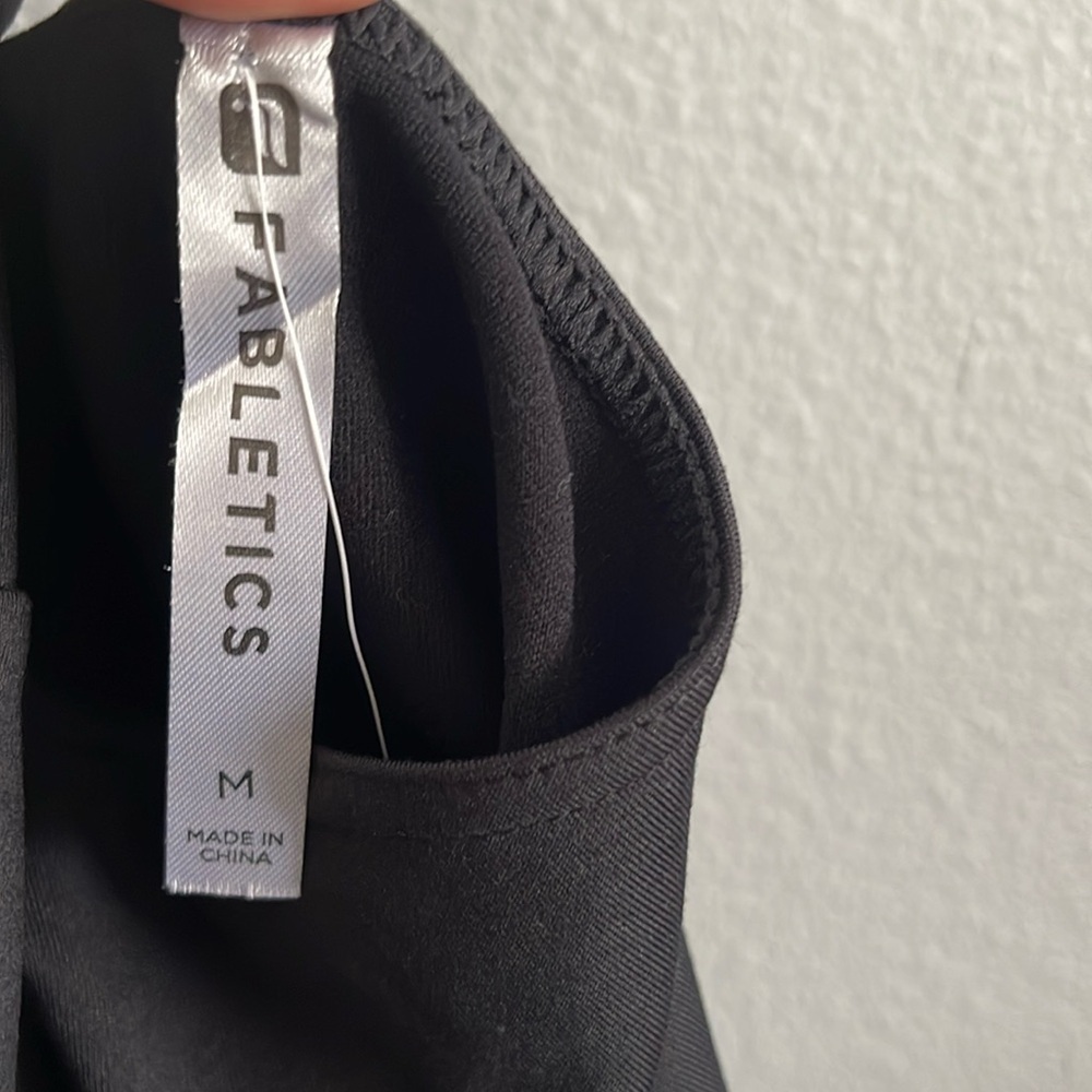 FABLETICS Women's Medium Malindi Black Athleisure Strappy Back Dress - Picture 7 of 9